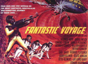 A poster for the old movie "Fantastic Voyage"
