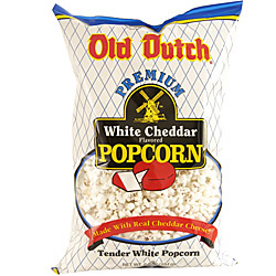 Picture of a big bag of "Old Dutch - White Cheddar" Popcorn