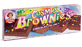 Picture of a box of Little Debbie "Cosmic Brownies"