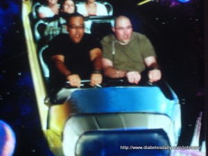 George & Scott on a roller coaster