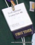 Picture of my "First Timer" badge at FFL 2010