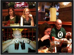 Picture of Melissa, Chris, Sara, Lee Ann and Scott at the restaurant.