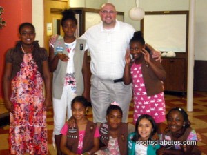 Picture of Scott with the Girl Scout troop