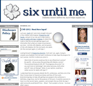 Screenshot of Kerri's Blog - Six Until Me