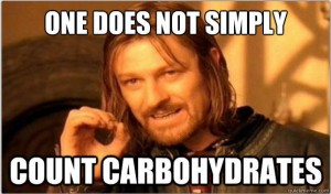 One does not simply count carbohydrates