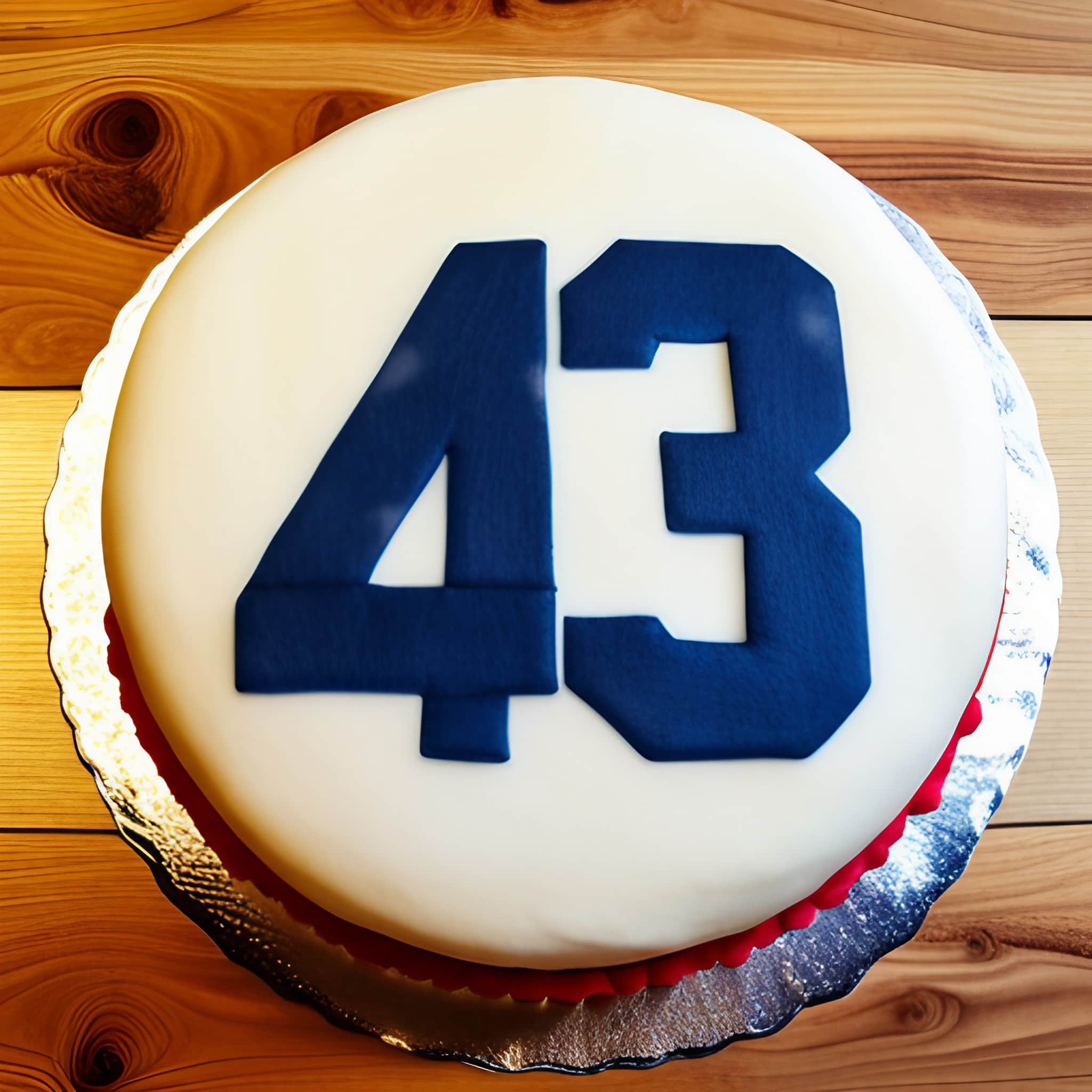 Cake with 43 on it